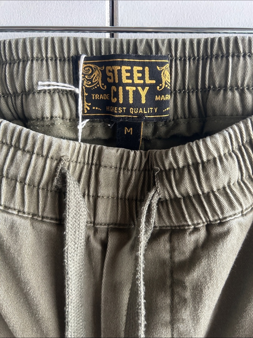 Steel City Easy Pant Olive Drawstring Men's Pants - Picture 2 of 4